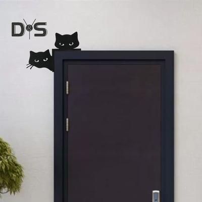 Metall Cat Door Topper Reversible Halloween Christmas Decor Kitty Corner Frame Sign Vegg Vintage nifs dekorasjon