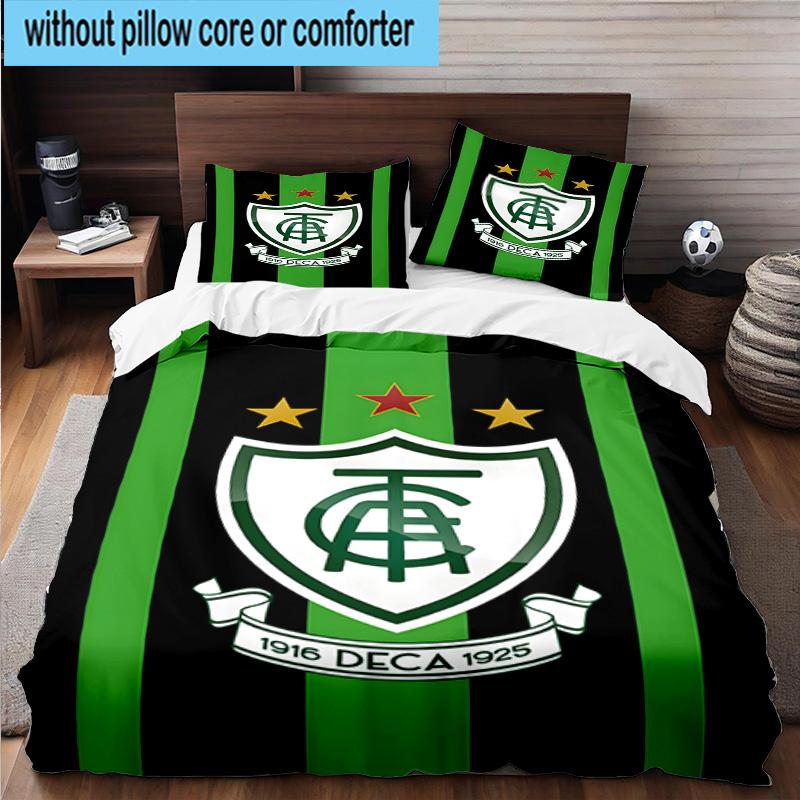 3pcs Green Shield Emblem Design Printed Bedding Set Duvet Cover Closure Includes 1 Duvet Cover & 2 Pillowcases Bedding Sets Home Decor Gifts