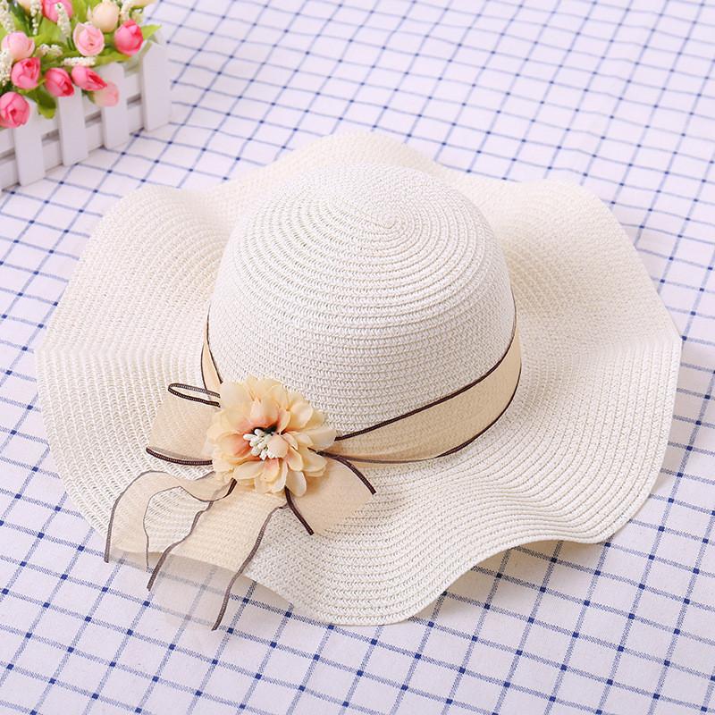 Sunflower Wide Brim Straw Hat For Women With Sun Protection And Neck Coverage For Summer Outdoor Activities