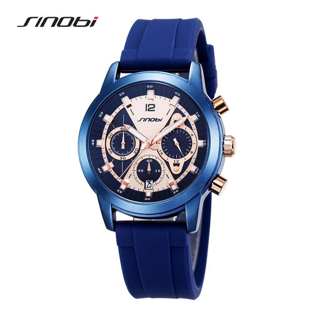 Men'S Watch Premium Sense Multi-Functional Waterproof Silicone Tape Quartz Watch High-End Men'S Watch Men'S