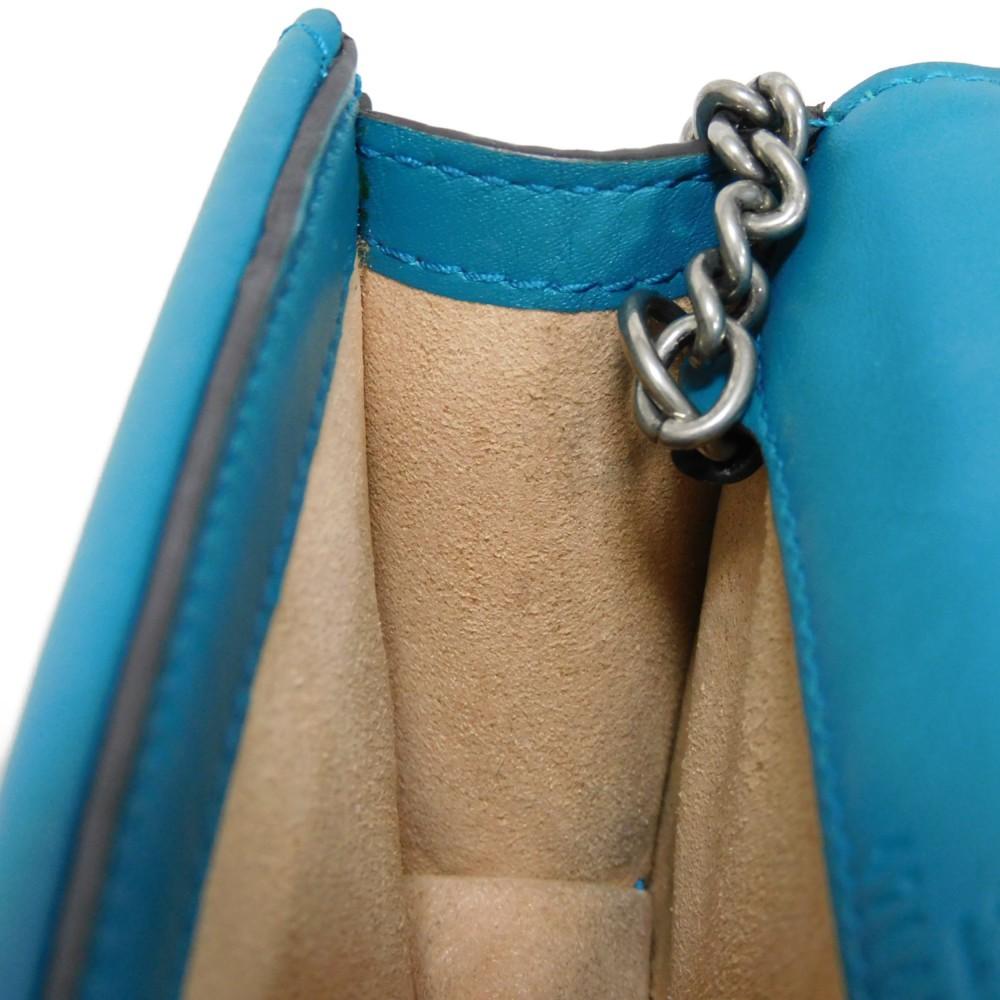 Used Dionysus Super Mini Bag 9539 476432 K4DNN 4471 7921 Tiger Head Crystal Velvet Turquoise Women's from Japan