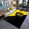 "Yellow and Black Arsenal Logo Carpet for Living Room Decoration" Suitable for Use As an Anti-slip for Living Room Bedroom Sofas