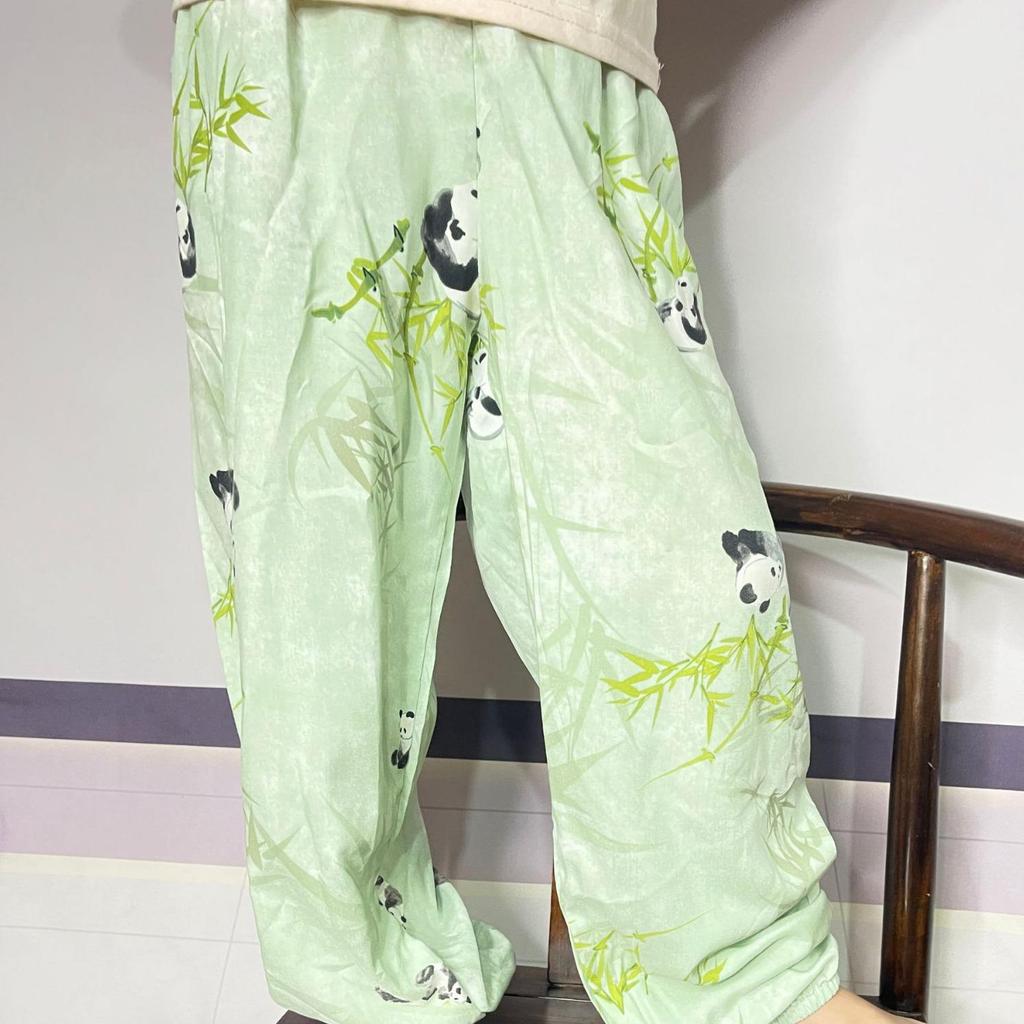 Kids' Summer Mosquito-Proof Lantern Pants - Lightweight Cotton Silk Pajamas for Boys and Girls