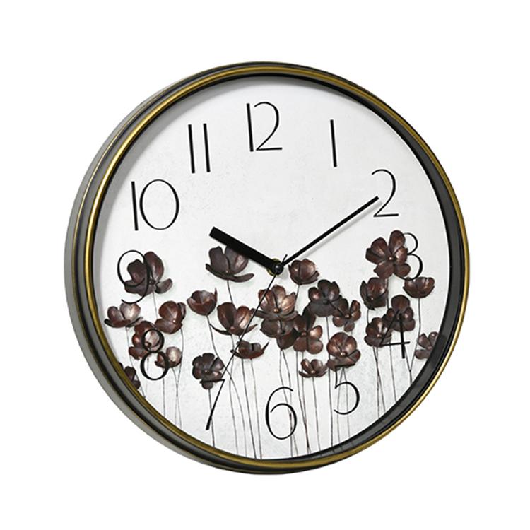 European Classic Luxury Art Deco Retro Vintage Plastic Quartz Analog Wall Clock for Home Decoration