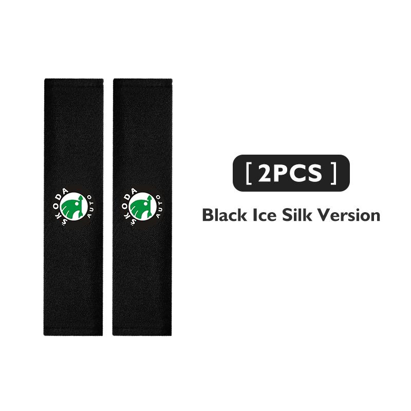 PTHT3 Car Interior Belt Cover Safety Belt Shoulder Protector Mats Auto Accessories For Skoda Kamiq MK3 Roomster Rapid Kodiaq Karoq