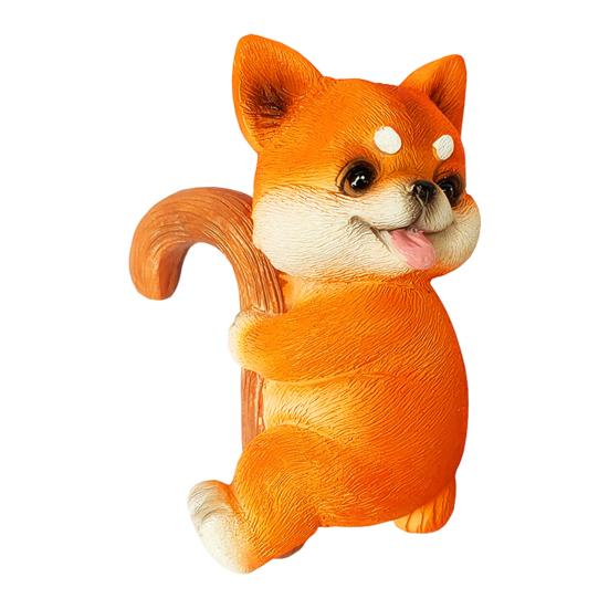 Animal Decorative Statue Mini Cat Dog Resin Ornament Compact Design Flower Pots