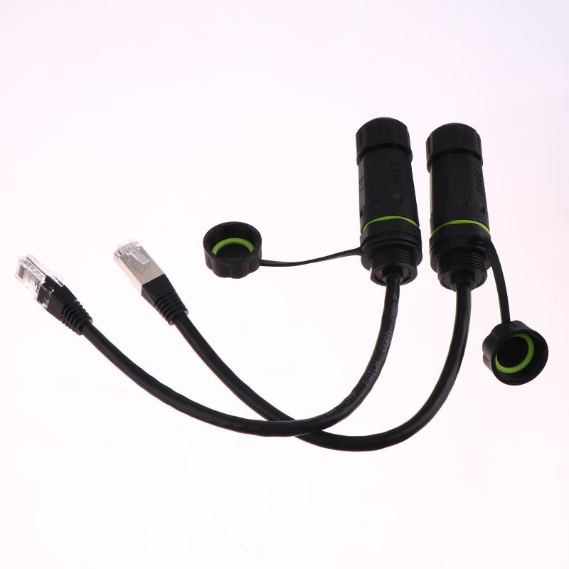 Rj45 8P8C Vanntett Nettverk Gjennomgangshode Kontakt Rj45 Hann til Hunn Adapter Skjøteledning