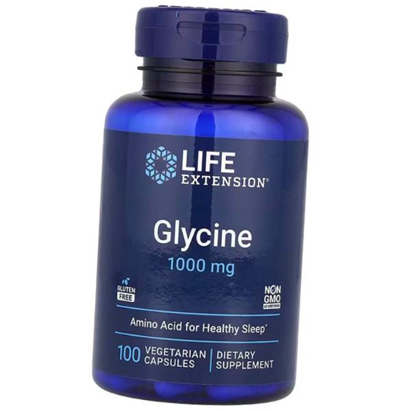 Glycine In Capsules, Glycine 1000, Life Extension  100 Veg Caps (27346004)
