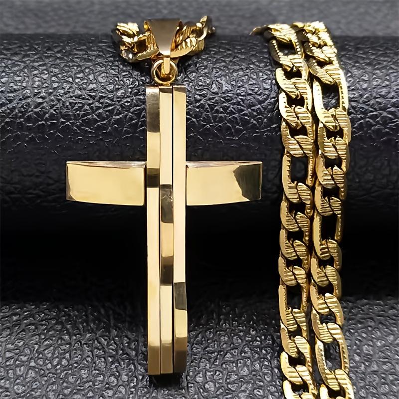 Men's Hip Hop Fashion Cross Pendant Necklace