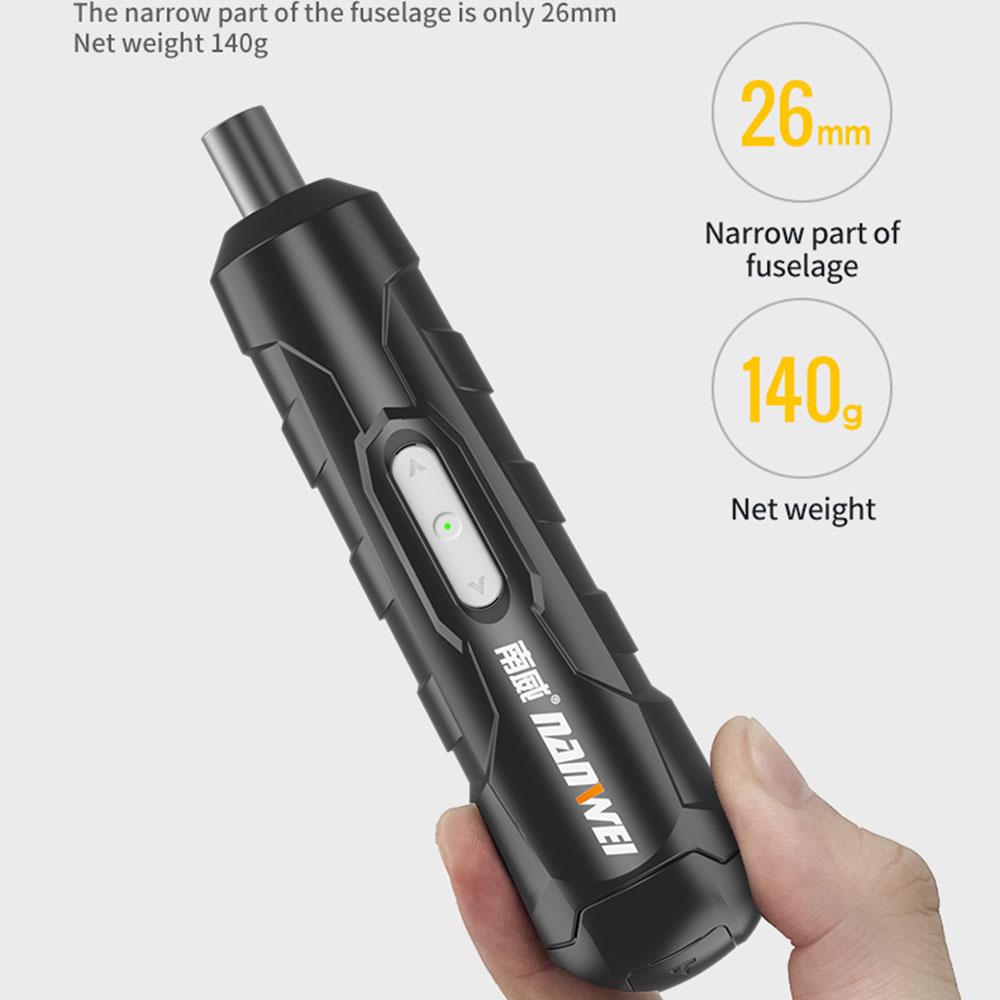 NANWEI Electric Screwdriver Rechargeable Automatic Screwdriver Hand Drill Multi-function Electric Batch Tool 4V