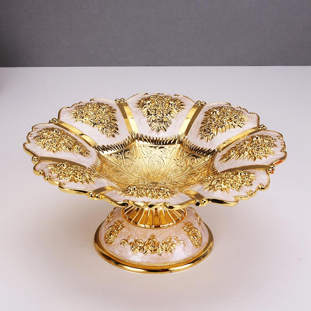 Gorgeous Fruit Tray Reusable Metal European Style Alloy Dip Bowls Snack Dish Pastry Plate for Chocolate Club Candy Cookies Fruit