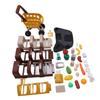 Cash Supermarket Playset for Kids with Working Scanner Register Shopping Cart Play Food Grocery