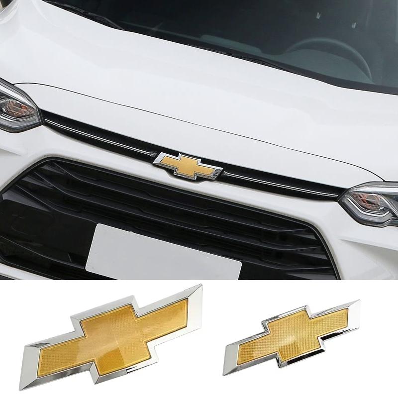 Car Front Grille Emblem for Chevrolet Captive Equinox Cruze Spark Camaro Aveo Silverado Malibu Sail Badge Rear Trunk Stickers