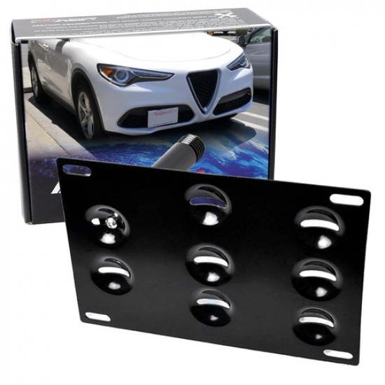 Front Bumper Tow Hook License Plate Mount Bracket For 2018-up Alfa Romeo Stelvio