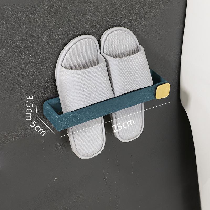 Wall Mounted Foldable Shoe Rack, Slippers Drain Storage Rack, Shoe Hanging Holder, Bathroom and Bedroom Organizer