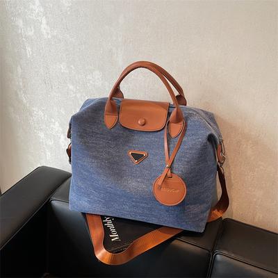 Neue Denim-Reisetasche Große Kapazität Damen-Tragetasche High-End Fitness-Aufbewahrungstasche Geschäftsreise Lässige Modetasche