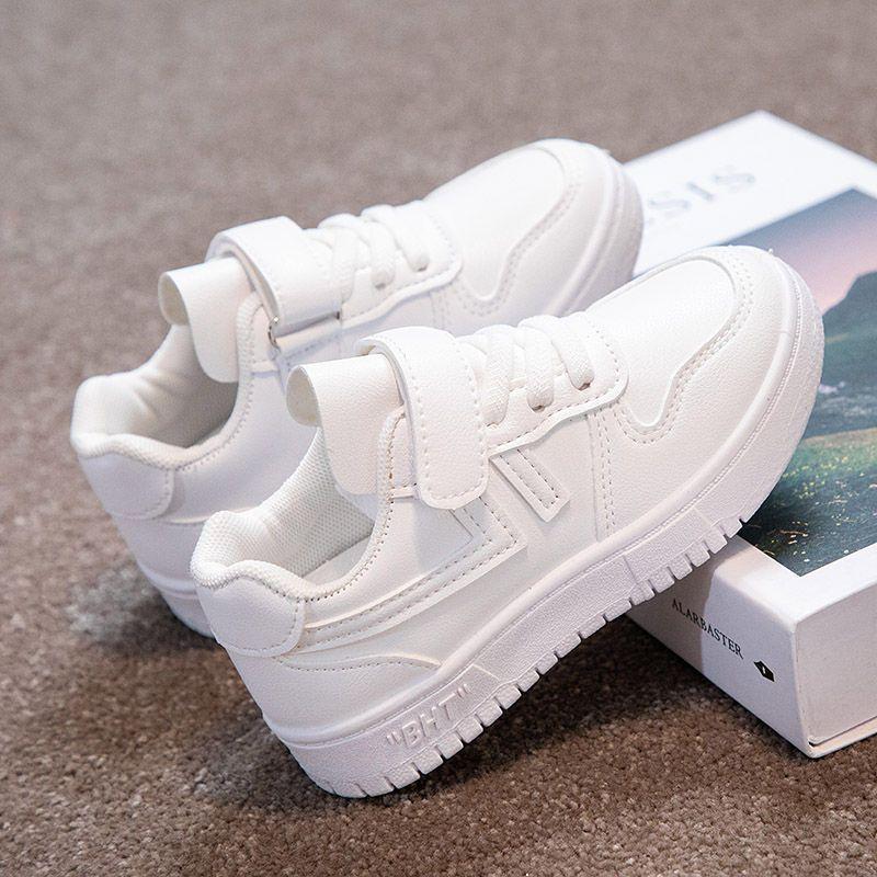 Customized 2025 Spring and Autumn New Children's Little White Shoes Board Shoes Boys' Shoes White Sneakers Women's Casual Shoes Girls