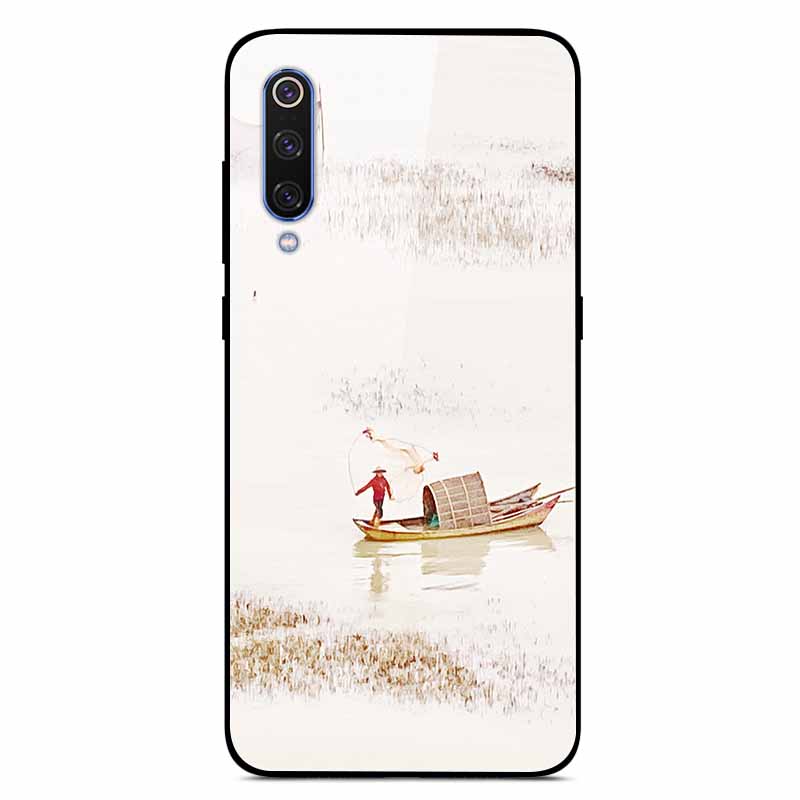 For Xiaomi Mi A3 Cases Luxury Tempered Glass Space Phone Covers for Xiaomi MI 9 Lite Case 9lite MiA3 Hard Back Shell Protective