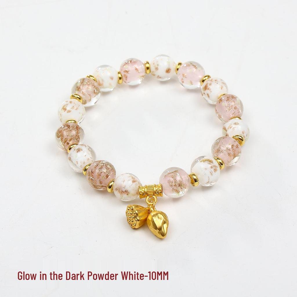 Luminous Seven-Color Glass Bead Bracelet