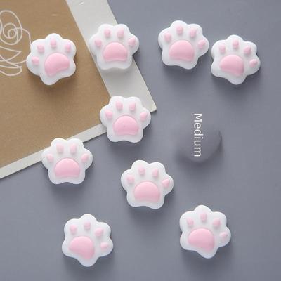 Cartoon Cat Claw Cream Resin Accessories for DIY Phone Cases, Hair Accessories, and Stationery
