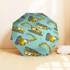 Construction Vehicle Print Umbrella Automatic Opening&Closing,Portable 3 Fold Design,8 Rib Iron Frame Outdoor Umbrella,Perfect Gift f