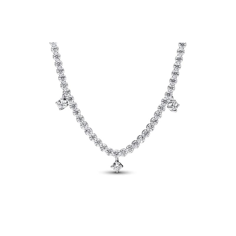 Pandora Exquisite trendy fashion necklace for women 392405C01 серебряный