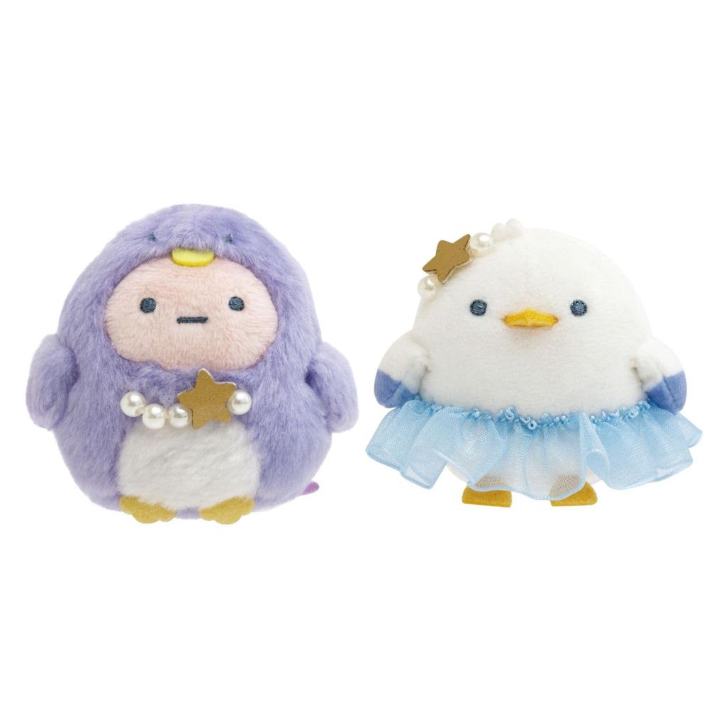 San-X Sumikkogurashi "Penguin Lagoon" Mini Plush Toy Set: Tapioka & Umineko (Seashell) - Seashell, Summer, Cute, Soothing, Limited Edition