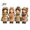 Fabric Craft Kit Patchwork Girl DIY Kit, 3D Doll Sewing Set with Pre-Cut Small World Thread Needles, Cute for Home Decor Handmade Gift