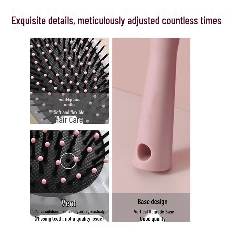 Unisex Tragbarer Glättungs- & Massagekamm: Geeignet für Damen & Herren, Lockiges Haar, Hohles Design, Flauschiger Effekt