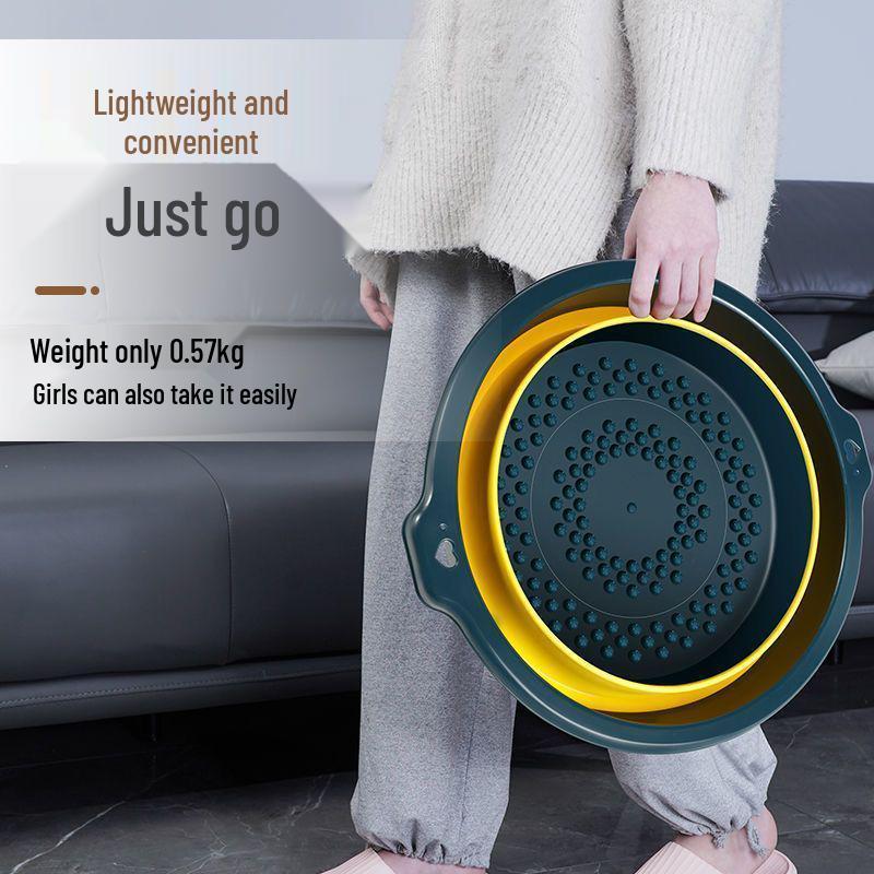 Portable Foldable Foot Bath Basin with Insulation for Home Foot Massage