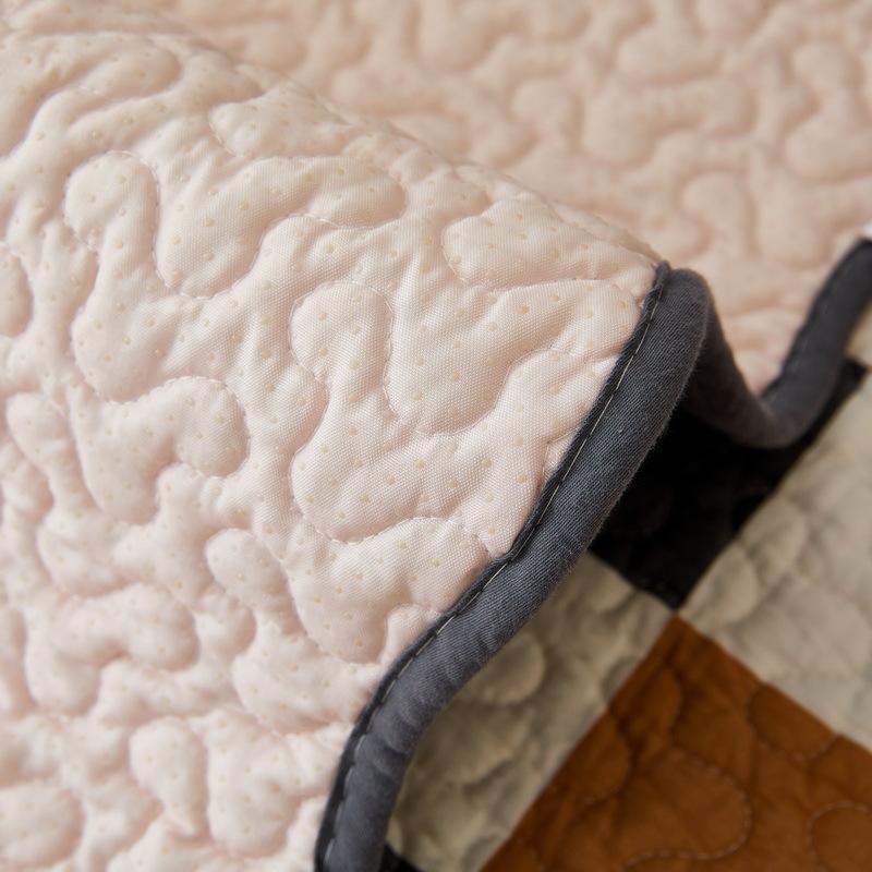 Cotton Sofa Cushion All Seasons Universal Non-Slip Plaid Cotton Cushion Simple Modern Summer Sofa Cover Cloth