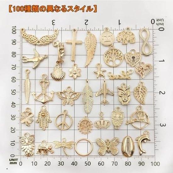 Charm accessory parts 100-piece set bracelet making DIY handmade accessories diverse designs materials gift crafts