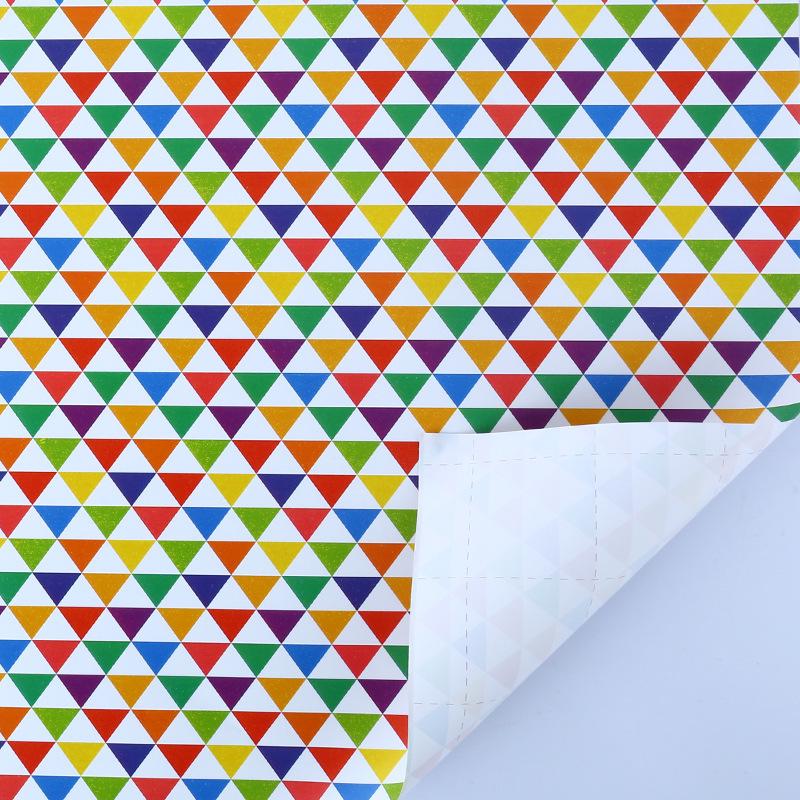 Geometric Pattern Gift Wrapping Paper for Children's Day & Birthdays