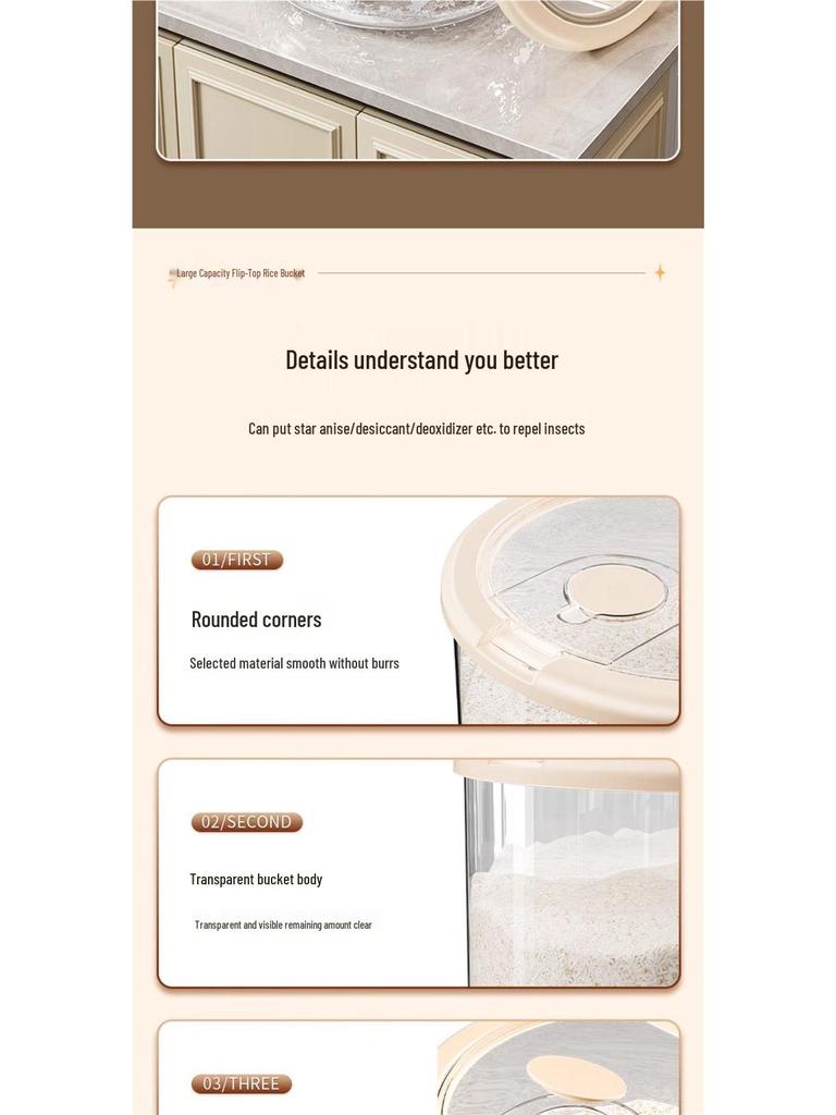 2025 Moisture-Proof Anti-Insect Food-Grade Rice & Flour Storage Container