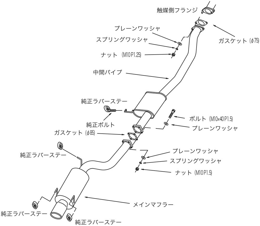 HKS Exhaust System Parts Automotive Sports Muffler Silent High Power Nissan Skyline BNR32 Vehicle Inspection Compatible Intake and Exhaust System