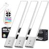 Diomart Under Cabinet Lights, 79 LED Rechargeable Under Cabinet Lighting with Remote, 3 Pack RGB Dimmable Led Closet Lights Wireless Under Counter