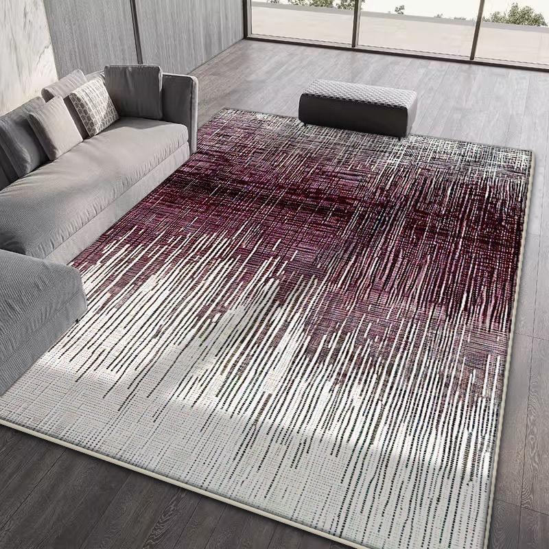 Abstract Stripes Living Room Rug Easy Clean Home Decoration Non-slip Carpets for Bedroom Lounge Office Foldable Soft Floor Mat