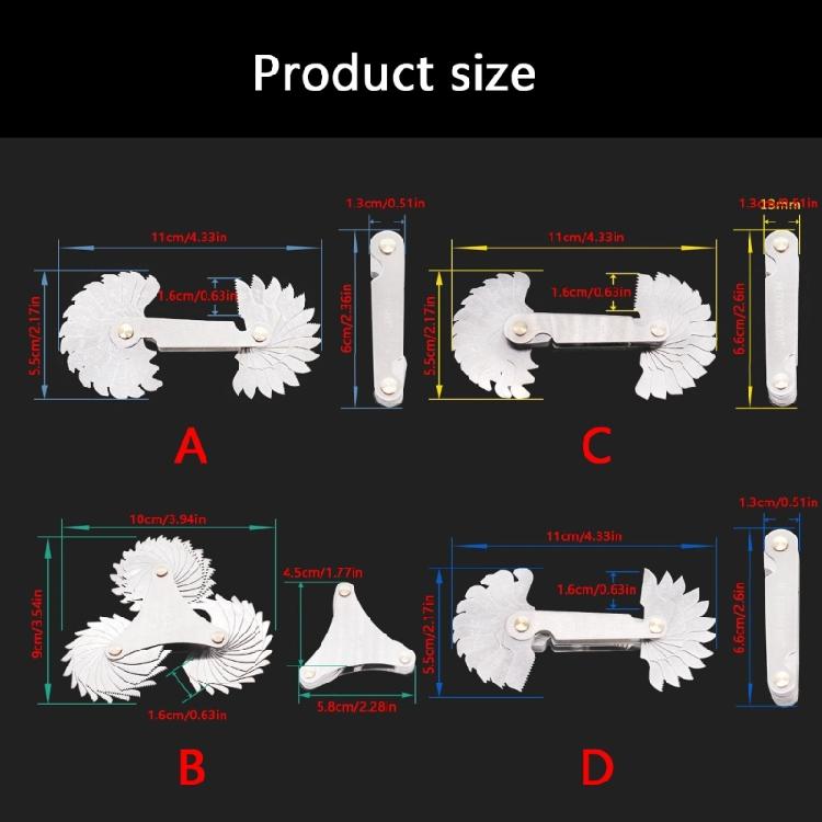 Easy Carry Thread Measuring Instrument Corrosion Resistant Thread Gauges Upgrades for Field Work & Home Repair Projects