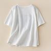 T-shirt for Women Summer Cotton T-shirt Soft Loose Printed Casual Comfortable Pullover T-shirt Top