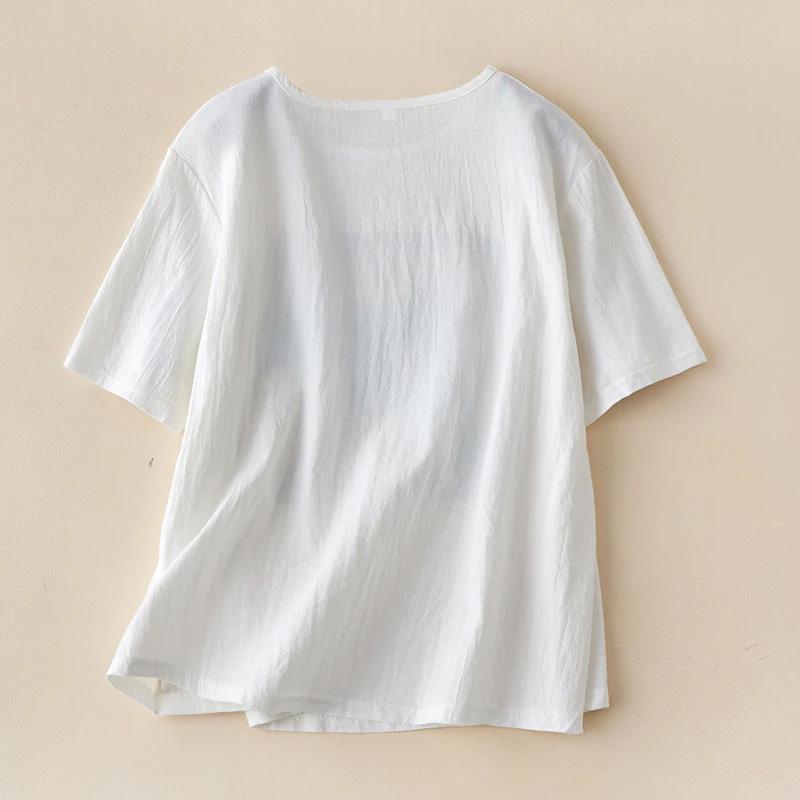 T-shirt for Women Summer Cotton T-shirt Soft Loose Printed Casual Comfortable Pullover T-shirt Top