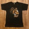 Vintage Dingo Horse Shirt Adult Medium Black Western Cowboy