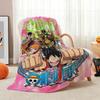 Luffy'S Straw Hat Pirates Pattern Flannel Blanket Soft Comfortable Throw Blanket For Camping Travel Home Decor Christmas Gift