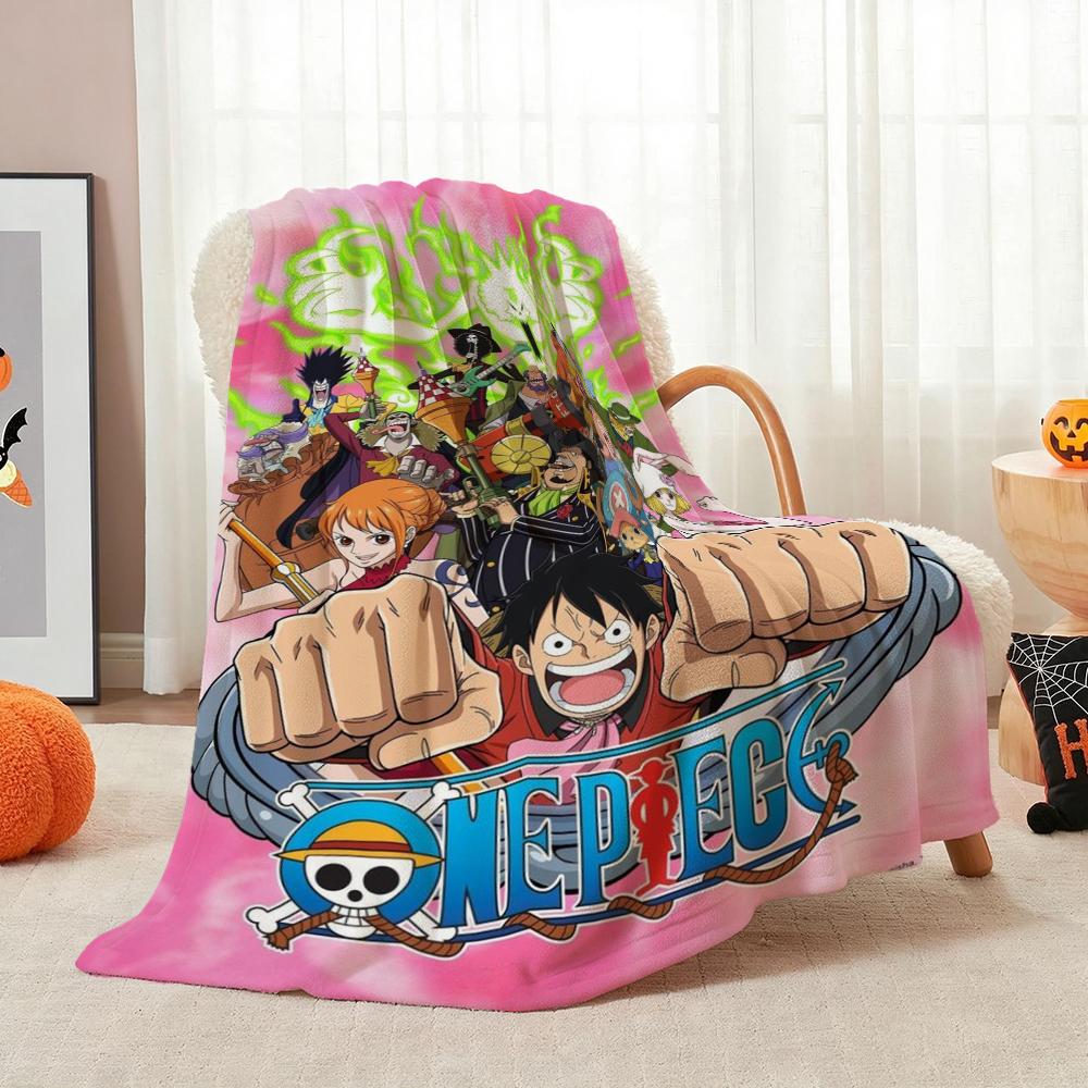 Luffy'S Straw Hat Pirates Pattern Flannel Blanket Soft Comfortable Throw Blanket For Camping Travel Home Decor Christmas Gift