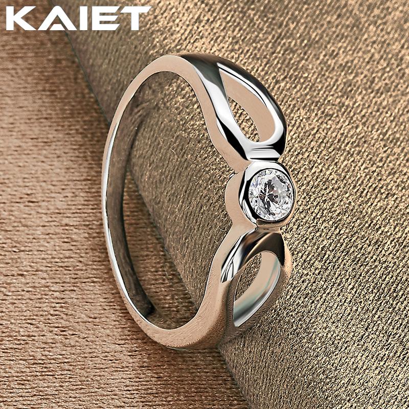 925 Silver Angel Eye Crystal 7-10 Ring Wedding Party Charm For Women Jewelry
