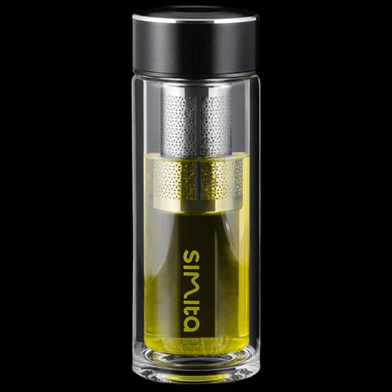 Schmidt Double-Wall Glass Tea Tumbler with Infuser