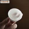 35ml Handamde Iced Jade Porcelain Reversed Cup White Tasting Teacup Mug Small Personal Tea Bowl Master Cup Kung Fu Teaware Gift
