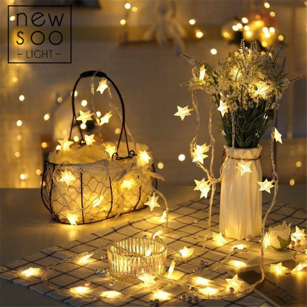 Decorative Weeding Bar Party Fairy Lights Starry Sky Light String Christmas LED Star String Light