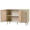 [CHANGE IMAGE]Dining Room Living Room Sideboard Storage TV Table with Doors and Drawers with Large Storage Space Off-white Cream Width 120 Cm