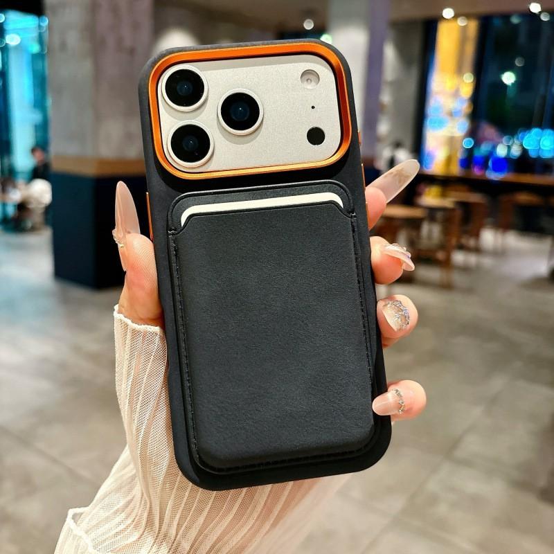 Magnetyczne Skórzane Etui na Telefon iPhone 18 Pro Max 17 16 15 14 13 Odporne na Wstrząsy Pokrowiec Ochronny na Obiektyw