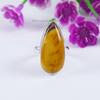Natural Mookaite Jasper Ring, Teardrop Yellow Jasper Ring, 925 Sterling Silver Ring, Anniversary Ring, Handmade Ring For Her, Gemstone Ring